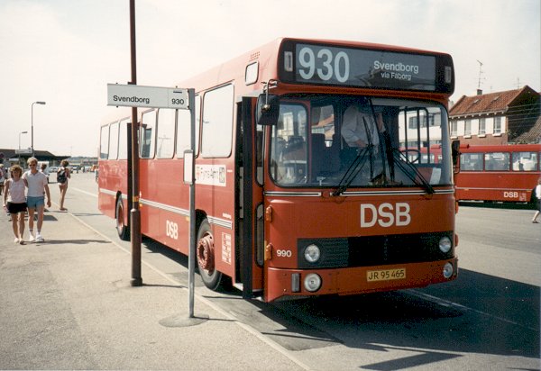 DSB busser nr. 1990 i Nyborg Fgh