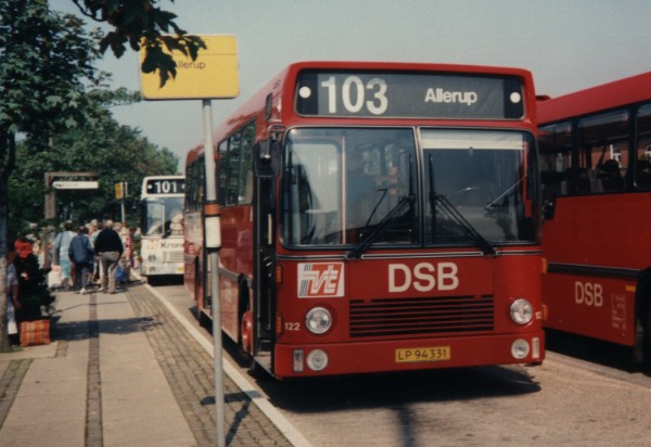 DSB Rutebiler nr. 2122. Photo Keld H. Mikkelsen, Holbk 1991-07-03